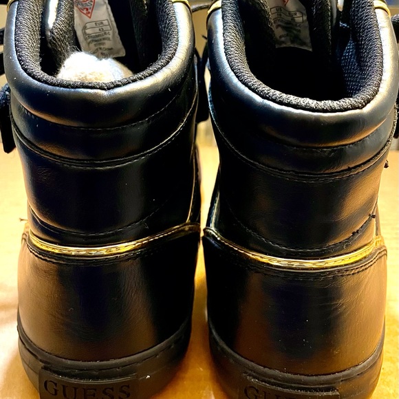 Guess mens million high-top sneakers Black size 10 price to sell - Picture 4 of 6